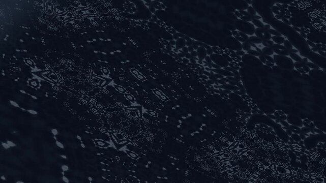 Abstract Snowflakes Pattern Flowing across Dark Surface Motion Background