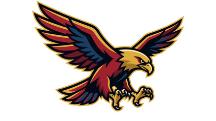 Obraz premium Fierce Eagle Mascot Logo Design - Sports Team & Brand Emblem Graphics