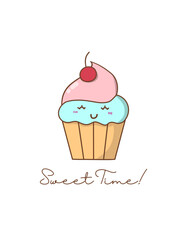 cupcake vector illustration