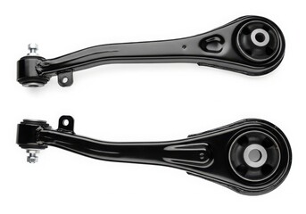 Pair of black suspension arms with ball joints for vehicle repair