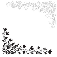Obraz premium Floral Borders and Botanical Frames Vector Illustration
