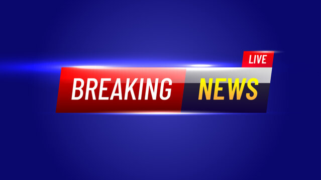 Breaking News Background Vector Template for Broadcast, Media and Television Design