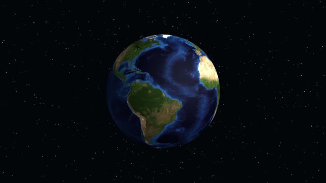 Earth Zoom Animation to Pretoria South Africa with Population Data