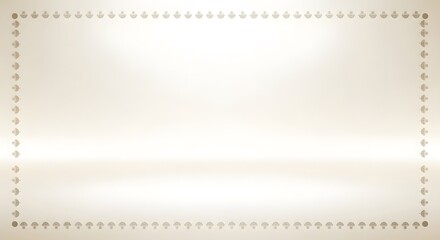 Obraz premium Elegant beige border frame with subtle gradient and tiny dots in vintage artistic style on a soft, creamy background with ample copy space. background