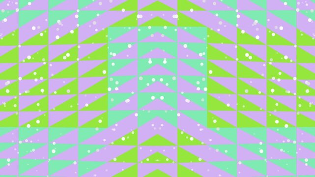 Vibrant Abstract Footage of Neon Green and Purple Pattern, Kaleidoscope Effect, Digital Art, Modern Background