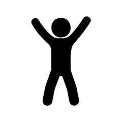 People Silhouette Icon Set, Human Activities Lifestyle Action Poses Editable Vector Collection