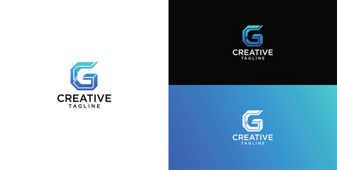 Technology logo vector. G initial logo design © micky_adb