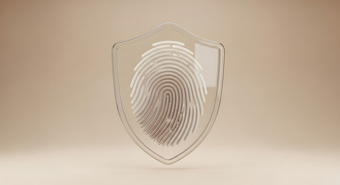 3D Cyber Security and Data Protection Icon Set on Minimal Background