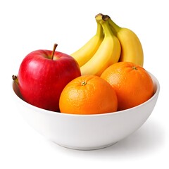 Seasonal Healthy Fruit Bowl Isolated