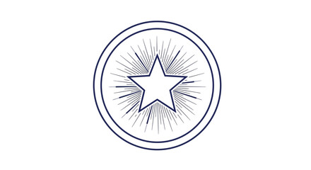 Retro Starburst Emblem Icon