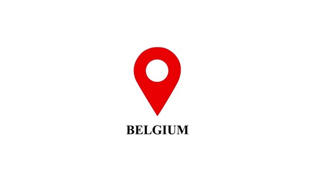 Location of the city of Belgium  ,the name of the place with the location has been displayed. GPS location tracking icon. Location pin icon search location idea for travel and gaps navigation.