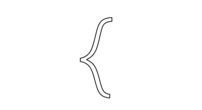 Curly Bracket Symbol, Typographic Element, Graphic Design, Decorative Element