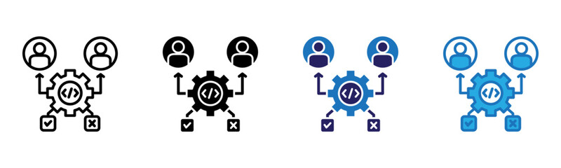 Fototapeta premium Test Icon Multi Style Vector Illustration
