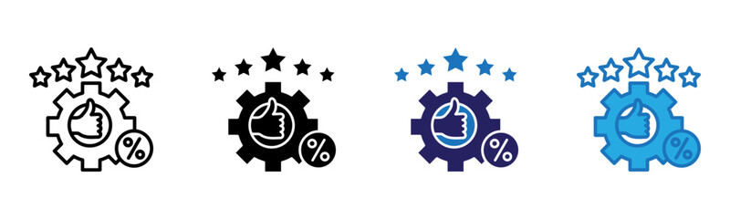 Rate Icon Multi Style Vector Illustration