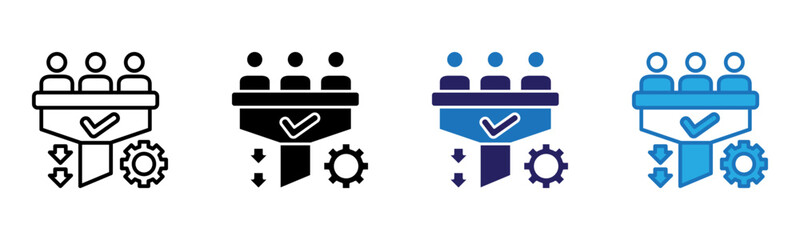 Filter Icon Multi Style Vector Illustration