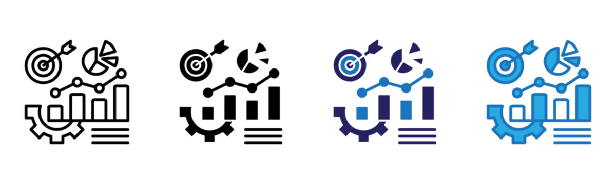 Metric Icon Multi Style Vector Illustration