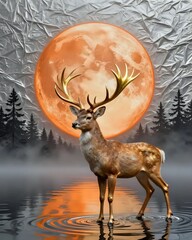 Obraz premium Deer in the woods I Wall Decor 