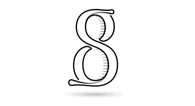 Elegant Serif Letter S Monogram, Stylized Typography, Decorative Alphabet, Isolated