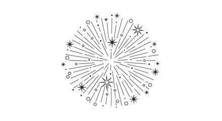 Obraz premium Abstract Starburst Bursting Firework Explosion Graphic Design Element