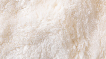 white plush fabric texture background , background pattern of soft warm material © zhikun sun