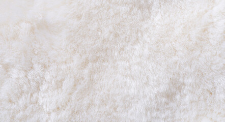 white plush fabric texture background , background pattern of soft warm material
