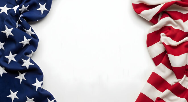 American flag background with copious negative space