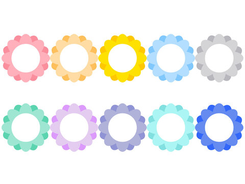 名札　ネームプレート　ロゼッタ　ロゼット　バッジ　花　カラフル　10色　幼稚園　お祝い　式典