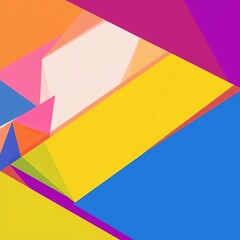Abstract geometric shapes in vibrant colors, representing creativity and innovation in business,  forward thinking,  concept