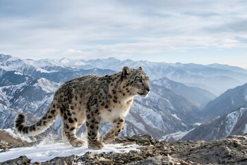 Fototapeta premium snow leopard