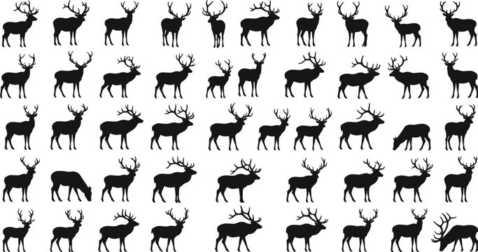 Black silhouette of frog collection featuring various jumping and sitting poses of amphibians isolated on white background cad drawing flat vector illustration