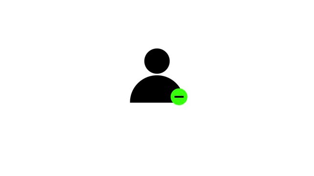 User access denied animation, profile blocked error graphic design 4k video animation.