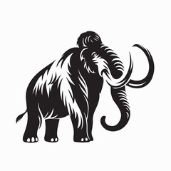 Fototapeta premium Majestic Mammoth Logo Design Vector Illustration On White Background