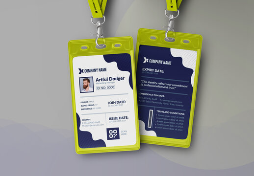 Corporate ID Card Template Layout