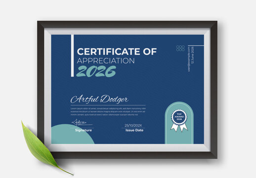 Modern Certificate Layout Template