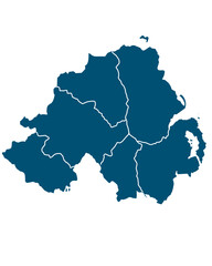 Obraz premium the north of ireland map