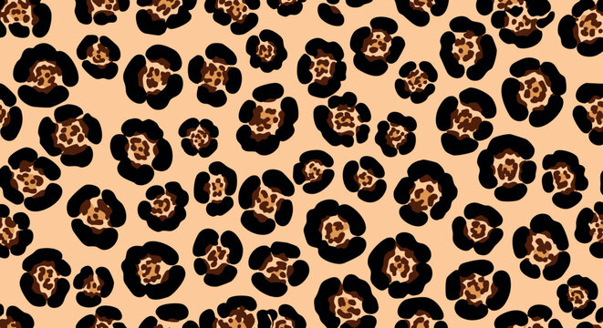 Seamless Leopard Pattern Animal Print Abstract Background