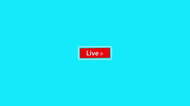 Live Stream sign. Red symbol, button of live streaming, broadcasting