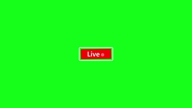 Live Stream sign. Red symbol, button of live streaming, broadcasting