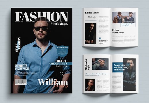 Mens Fashion Magazine Template