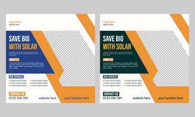 Solar Panel Social Media Poster Template