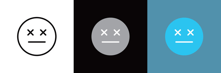 Fototapeta premium 編集可能な顔のアイコン