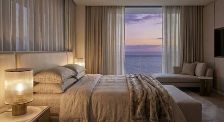 Woman using smartphone at desk in home office