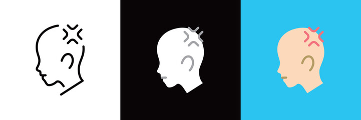 怒りのシンプルなアイコン