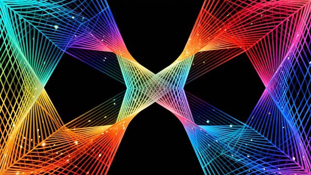 Colorful geometric line pattern