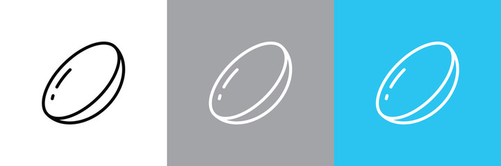 シンプルなコンタクトレンズのベクターアイコン