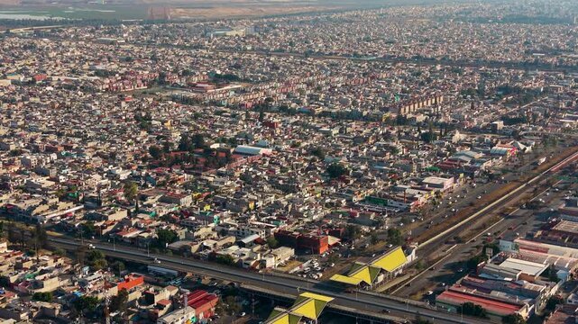 Drone captures showing crowded neighborhoods in Mexico