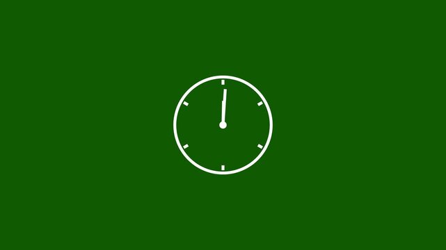 Minimalist white analog clock icon on background representing time management, deadline reminder, punctuality, schedule planning, business efficiency and productivity concept for modern digital .