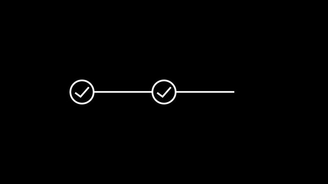 Infographic step by step process sign animation in 4k