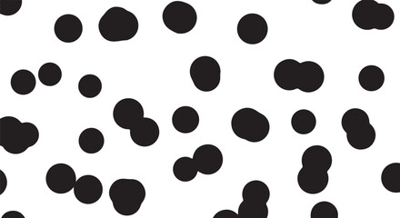 Fototapeta premium Black dots on white background abstract pattern design element