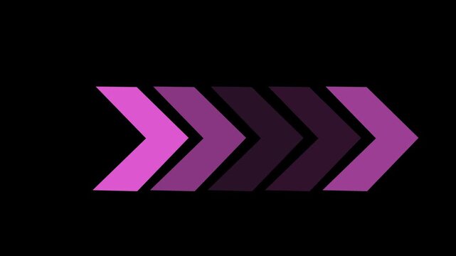 4K Animation of arrows sign background with optional luma matte. Alpha Luma Matte included.